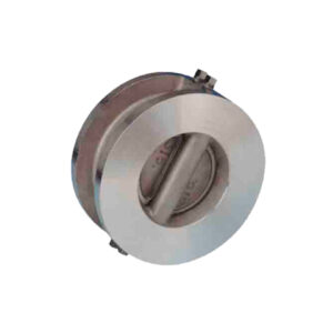 En rund infälld belysningsarmatur i rostfritt stål med en synlig vippströmbrytare.